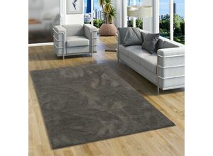 4255686710958 - - Luxus Super Soft Hochflor Langflor Teppich Silky Anthrazit - 80x150 cm