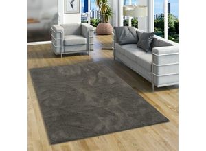 4255686710965 - - Luxus Super Soft Hochflor Langflor Teppich Silky Anthrazit - 120x170 cm