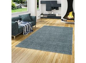 4255686739409 - Hochflor Langflor Shaggy Teppich Fluffy Blau - 80x150 cm