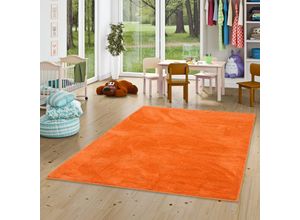 4255686761073 - Super Soft Kinder Hochflor Teppich Silky Kids Orange - 160x230 cm