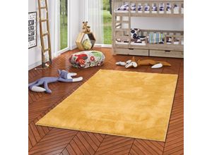 4255686761097 - Super Soft Kinder Hochflor Teppich Silky Kids Curry - 80x150 cm