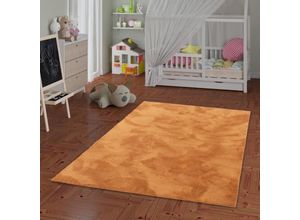 4255686767266 - Kinder und Jugend Super Soft Fellteppich Pearl Kids Terrakotta Orange - 160x230 cm