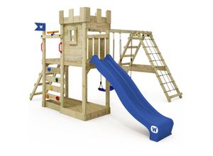 4255689913806 - Klettergerüst GateFlyer Spielturm mit Schaukel und Kletteranbau Wasseranschluss Kletternetz Teleskop Sandkasten Kletterwand Kletterleiter 10