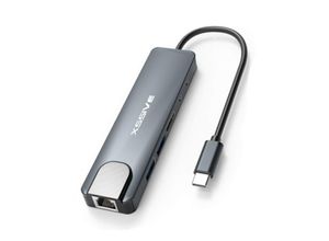 4255698200713 - Cofi 1453 - usb-c Pro Hub 6 in 1 Adapter Schlanker Multi-Port mit Ethernet 4255698200713 - Cofi 1453 - usb-c Pro Hub 6 in 1 Adapter Schlanker Multi-Port mit Ethernet