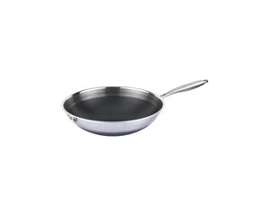 4255698206333 - Cheffinger - Wok Pfanne Edelstahl Wabenstruktur Ø32cm Induktion Anti Haft Kratzfest