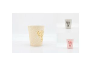 4255698206531 - Cofi 1453 - 100x Kaffeebecher Coffee Time Papierbecher pe beschichtet 8 oz   200ml Gelb