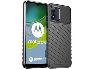 4255698207934 - Markenlos - Thunder Case kompatibel mit Motorola Moto E13 Silikonschutzhülle schwarz