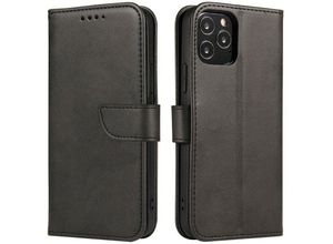 4255698208023 - Cofi 1453 - Magnet Case elegante Hülle mit Überschlag und Standfunktion kompatibel mit iPhone 14 Plus schwarz - Schwarz