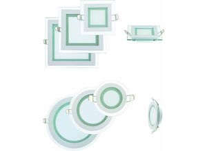 4255698211672 - Cofi 1453 - 12W led Panel Glas Einbaustrahler Ø160x160mm Neultralweiß 4200K Deckenleuchte Einbau Beleuchtung Rund