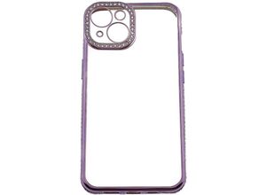 4255698212693 - Cofi 1453 - Diamond Hülle elegante Smartphonehülle transparenter Hintergrund kompatibel mit iPhone 14 Lila