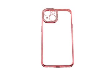 4255698212709 - Cofi 1453 - Diamond Hülle elegante Smartphonehülle transparenter Hintergrund kompatibel mit iPhone 14 Pink