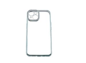 4255698212716 - Cofi 1453 - Diamond Hülle elegante Smartphonehülle transparenter Hintergrund kompatibel mit iPhone 14 Blau