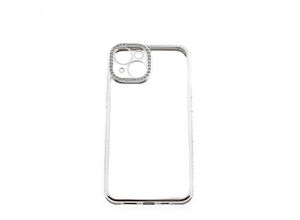 4255698212754 - Cofi 1453 - Diamond Hülle elegante Smartphonehülle transparenter Hintergrund kompatibel mit iPhone 14 Plus Silber