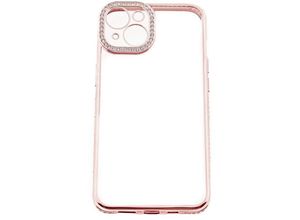 4255698212822 - Cofi 1453 - Diamond Hülle elegante Smartphonehülle transparenter Hintergrund kompatibel mit iPhone 14 Pro Max Rosa