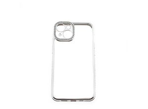 4255698212853 - Cofi 1453 - Diamond Hülle elegante Smartphonehülle transparenter Hintergrund kompatibel mit iPhone 14 Pro Silber