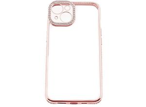 4255698212921 - Cofi 1453 - Diamond Hülle elegante Smartphonehülle transparenter Hintergrund kompatibel mit iPhone 13 Pro Rosa