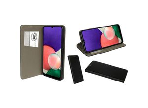 4255698215915 - Buch Tasche Smart kompatibel mit SAMSUNG GALAXY A23 Handy Hülle Etui Brieftasche Schutzhülle mit Standfunktion Kartenfach Schwarz