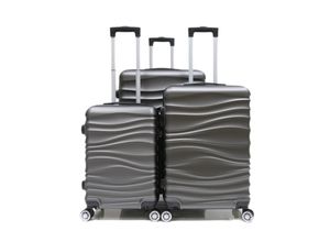 4255698216295 - Reisekoffer Koffer 3 tlg Hartschale Trolley Set Kofferset Handgepäck Gepäck Reisetasche ABS-04