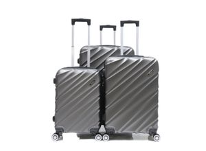 4255698216356 - Reisekoffer Koffer 3 tlg Hartschale Trolley Set Kofferset Handgepäck Gepäck Reisetasche ABS-05