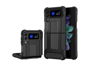 4255698217841 - Cofi 1453 - Hybrid Armor Case Tough Rugged Cover kompatibel mit Samsung Galaxy z Flip 3 schwarz