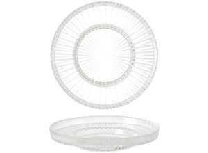 4255698217865 - Almina - 6er Set Teller Glas Glasteller 12cm Unterteller für Teegläser Cay Tabagi