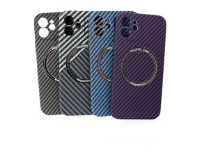 4255698218633 - Cofi 1453 - Magnetic Carbon Case kompatibel mit Samsung Galaxy S22 MagSafe Handyhülle Bumper Cover Schwarz