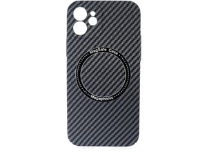 4255698218787 - Cofi 1453 - Magnetic Carbon Case kompatibel mit iPhone 13 Pro Max MagSafe Handyhülle Bumper Cover Schwarz