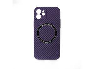 4255698219227 - Cofi 1453 - Magnetic Carbon Case kompatibel mit iPhone 14 Pro Max MagSafe Handyhülle Bumper Cover Lila