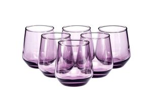 4255698223156 - Allegra Trinkgläser Lila 6er set Mini-Wassergläser 115cc - Pasabahce