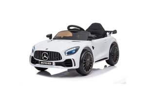 4255698223224 - Cofi 1453 - Kinderfahrzeug - Elektro Auto Mercedes gt r - lizenziert - 12V45AH 2 Motoren- 24Ghz Fernsteuerung MP3 Weiß