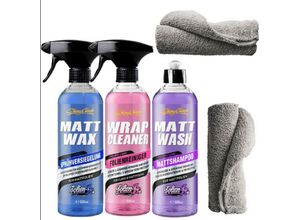 4255698223781 - Shinychiefs - matt wash - mattshampoo + matt wax + wrap cleaner set (3x500ml)