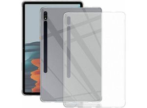 4255698223842 - Cofi 1453 - Slim Case Cover kompatibel mit Samsung Galaxy Tab S9 Ultra   S8 Ultra Flexible Silikonhülle Transparent