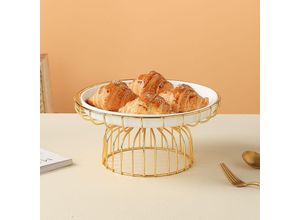 4255698224368 - - Etagere Goldkäfig Design Porzellan für Dessert Cake Stand Party Dekoration Obst