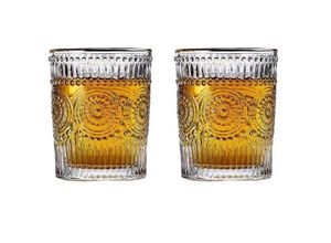 4255698224528 - Cheffinger - 300ml Retro Vintage Trinkgläser Set Gold Kante 2 Gläser Cognac Whiskey Cocktail