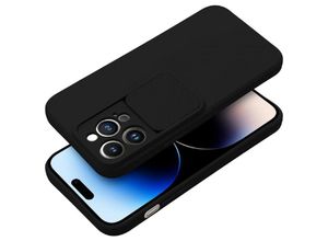 4255698231618 - Markenlos - SlideSoft Case Hülle mit Kameraschutz Bumper tpu Hülle Stoßfest Handyhülle kompatibel mit iPhone 15 Schwarz