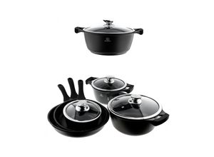 4255698236255 - Cheffinger - Kochgeschirr Set 10 tlg Topfset Induktion Kochtopfset Aluminium