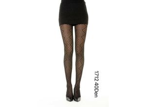 4255698241303 - Cofi 1453 - cofi1453® Damen Strumpfhose 40 Den durchsichtig mit Muster Baumwollzwickel Schwarz l xl 4255698241303 - Cofi 1453 - cofi1453® Damen Strumpfhose 40 Den durchsichtig mit Muster Baumwollzwickel Schwarz l xl