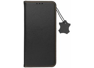 4255698242249 - Cofi 1453 - Smart Pro Echt Leder Hülle Tasche kompatibel mit Xiaomi Redmi 12 4G 5G Schwarz