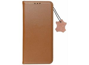 4255698242317 - Cofi 1453 - Smart Pro Echt Leder Hülle Tasche kompatibel mit Xiaomi Redmi 12 4G 5G Braun