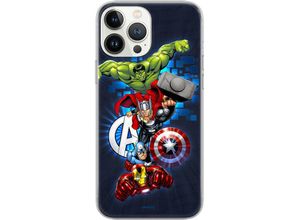 4255698244229 - - Handyhülle 001 Marvel Full Print Marineblau kompatibel mit iPhone 15 Pro