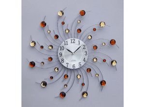 4255698248357 - - Elektronik Große Wanduhr ø 50 cm – Modernes Design stilvolles Accessoire für Wohnzimmer Schlafzimmer Büro Weiß gerade