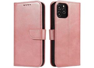 4255698254907 - Cofi 1453 - Premium Magnet Case Buch Tasche Schutzhülle aufklappbare Hülle Standfunktion Zubehör kompatibel mit Samsung Galaxy S24 Plus Rosa - Schwarz