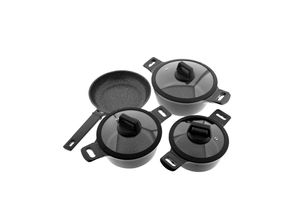 4255698256666 - Kochgeschirr Set 7tlg Topfset Koch- Braten-Topf-Set Induktion Kochtopfset Aluminium