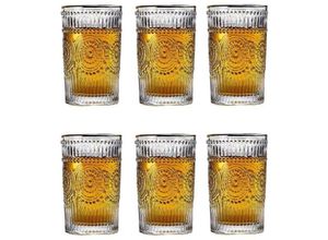 4255698256680 - Cheffinger - 6 Tlg Retro Vintage Trinkgläser Set Cognac Whiskey Cocktailgläser 400 ml