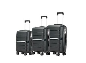 4255698256758 - Reisekoffer Koffer 3 tlg Set Trolley Kofferset Handgepäck Polypropylen Gepäck