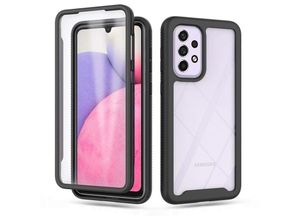 4255698257373 - 360° Rundum Schutz Slim Kunststoff Case mit Schutzglas kompatibel mit Xiaomi Redmi Note 12 Pro