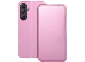 4255698258103 - Dual Pocket Holster Buch Tasche kompatibel mit Samsung Galaxy A15 4G 5G Pink