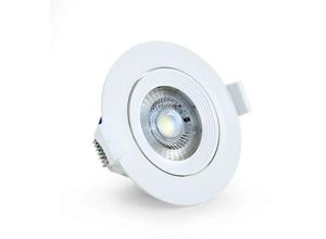 4255698260151 - LED Einbauspot COB 5 Watt rund schwenkbar weiß IP20 warmweiß (3000 K)