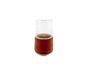 4255698264999 - 2-Teilig Glas Set Stripe Riffel Longdrink-Glas Glas Hitzebeständig 500ml