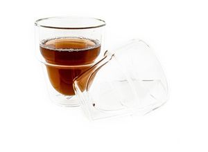 4255698266054 - Dopplewandglas Hitzebeständig 250 ml für Latte Macchiato Tee Kaffee 4 Teilig